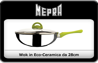Wok Eco-Ceramic Mepra da 28cm Induzione